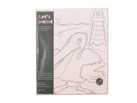 Buy Kids Canvas Painting Kit Pre Printed Canvas To Paint from