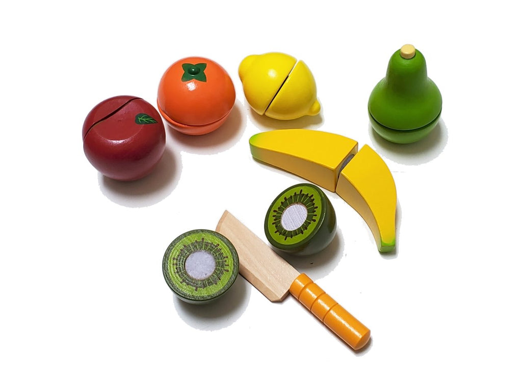 Safe Wooden Knife for Kids, Kitchen Toy, Vegetable and Fruit